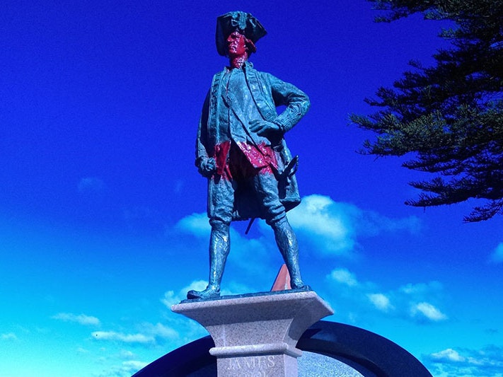 James Cook statue, Gisborne. Photo by Gisborne District Council Statue of James Cook