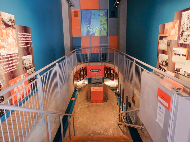 Quake Braker exhibition, 2017. Photograph by Rachael Hockridge. Te Papa Quake Braker exhibition