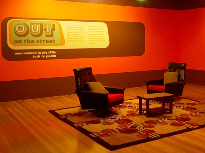 Out on the Street exhibition, 2004. Photograph by Michael Hall. Te Papa Out on the Street exhibition, 2004. Photograph by Michael Hall. Te Papa