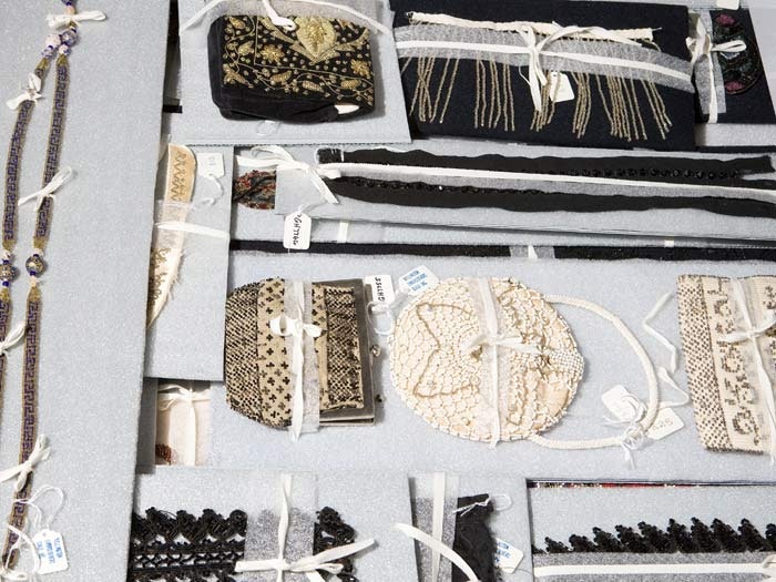 Textiles in flat storage at Te Papa Textiles in flat storage at Te Papa