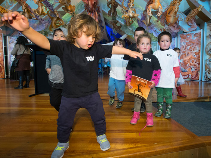 Dancing at Te Marae