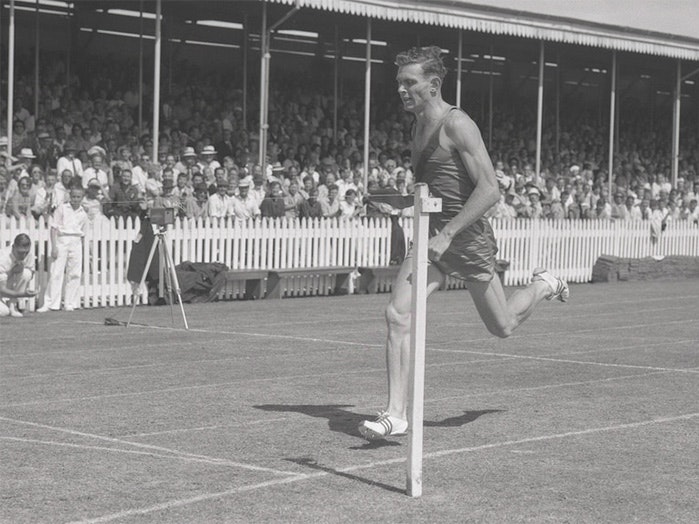 Peter Snell breaking the world record for the 800m at the AGFA Athletic meeting, Lancaster Park, Christchurch, February 1962. Archives New Zealand. CC-BY-SA-2.0 Peter Snell breaking the world record for the 800m at the AGFA Athletic meeting, Lancaster Park, Christchurch, February 1962 and is from Archives New Zealand's National Publicity Studios Collection.