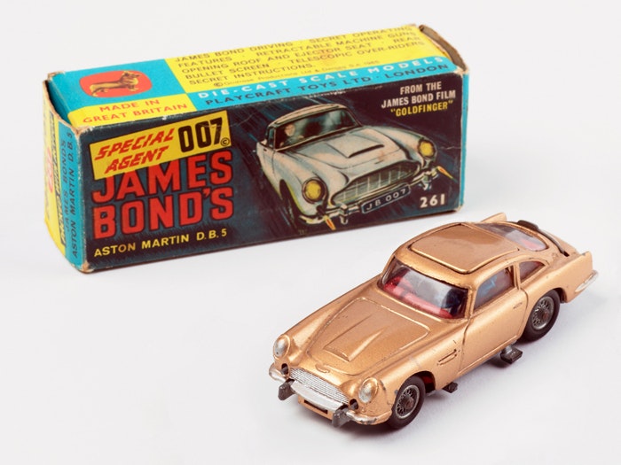 James Bond Toy Car, 1965, United Kingdom, by Mettoy Playcraft Limited. Purchased 2011. CC BY-NC-ND licence. Te Papa (GH021347) james-bond-car-te-papa-700x525.jpg