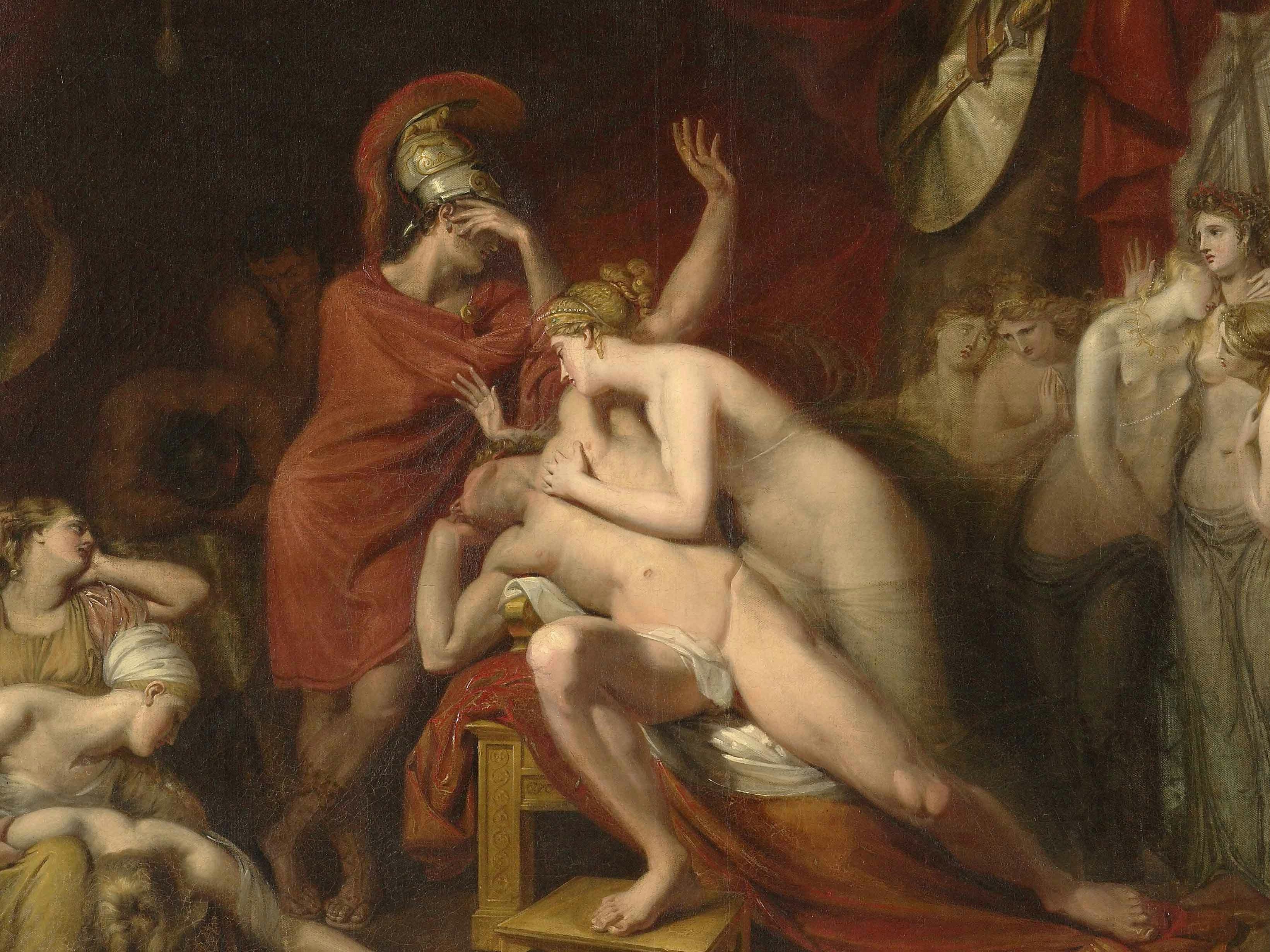 George Dawe, Achilles frantic for the loss of Patroclus, rejecting the consolation of Thetis, 1803, oil on canvas. Gift of the New Zealand Academy of Fine Arts, 1936. Te Papa (1936-0012-83) achilles-te-papa-splendour-700x525_0.jpg