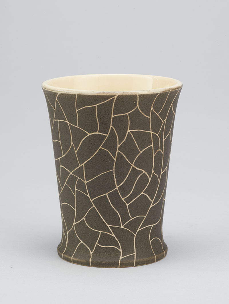 "Bohemia Ware" vase., 1951-1952, New Zealand, by Mirek Smisek, Crown Lynn Potteries Ltd. Purchased 2009. CC BY-NC-ND licence. Te Papa (GH012539)