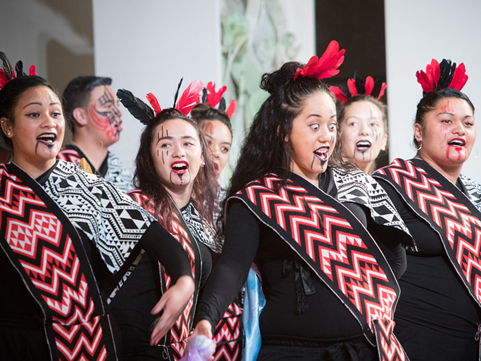 Women perform in a Kapa Haka