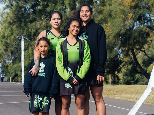 Daisy Kennedy-Holtz, Leilani Tua, Donia Shamia, and Peyton Holtz