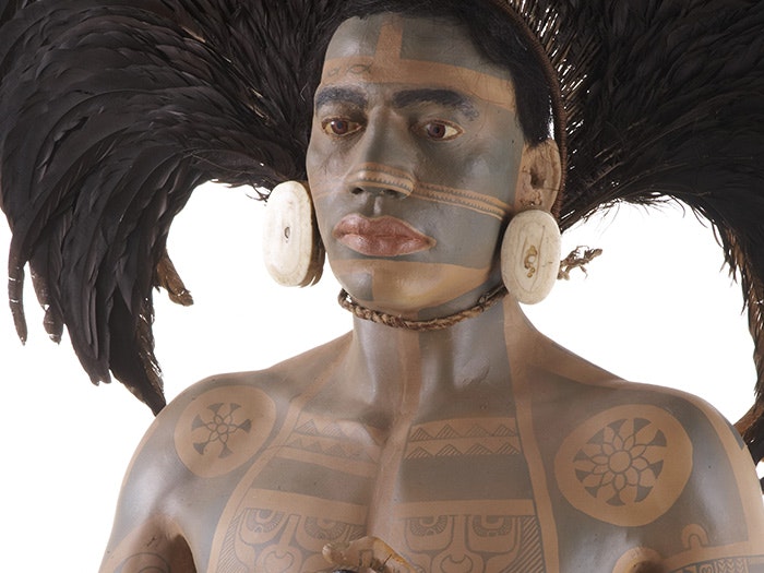 Mannequin (Toa-Marquesan warrior), 1959, Wellington, by Gordon White.© Te Papa. CC BY-NC-ND licence. Te Papa (FE012002) Full size model of a tattooed Marquesan warrior