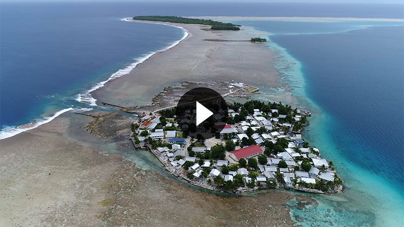 Aerial still of Tokelau