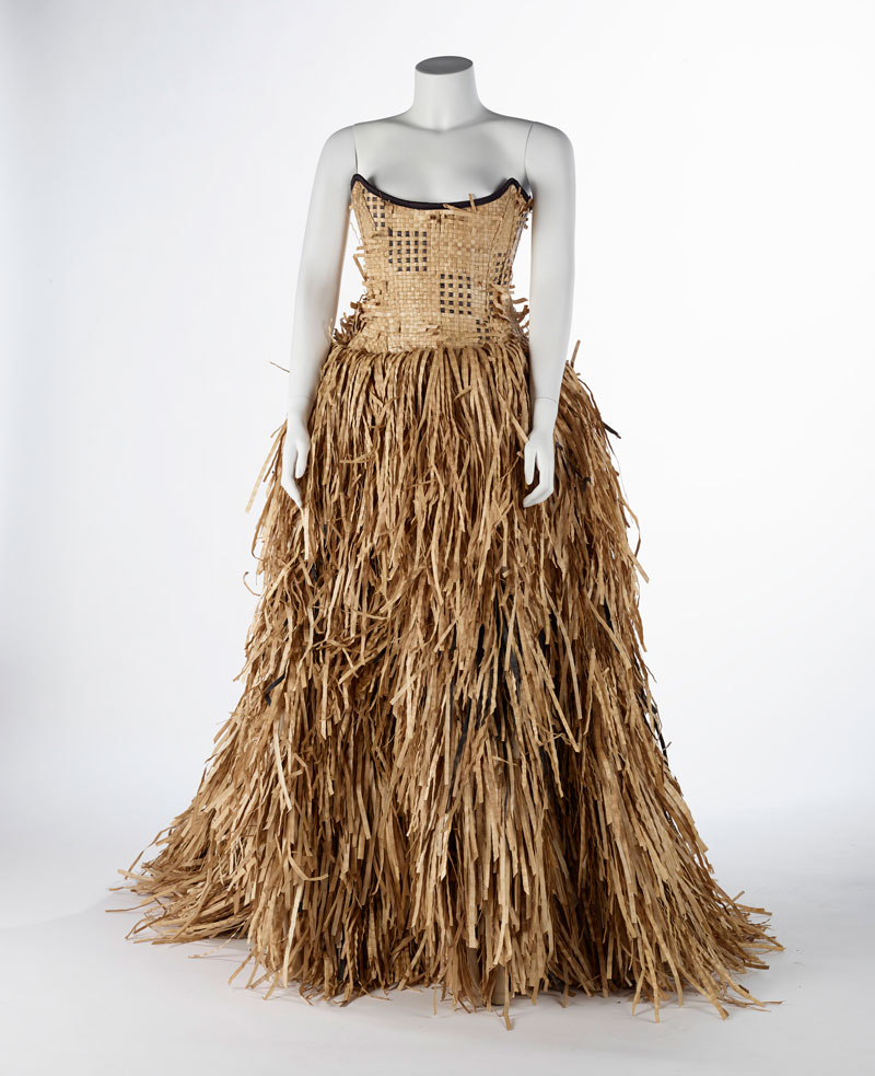 Long dress made from pandanus