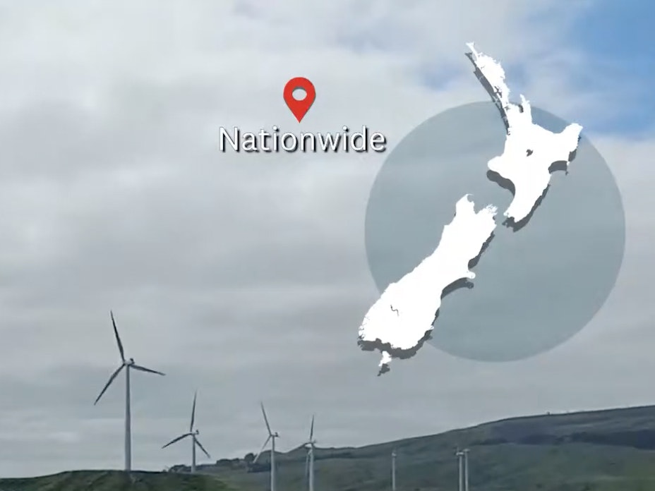 sports_clubs_aceing_climate_change_-_project_litefoot.jpg A windfarm on a grey day with a map of New Zealand overlaid in the top right-hand corner