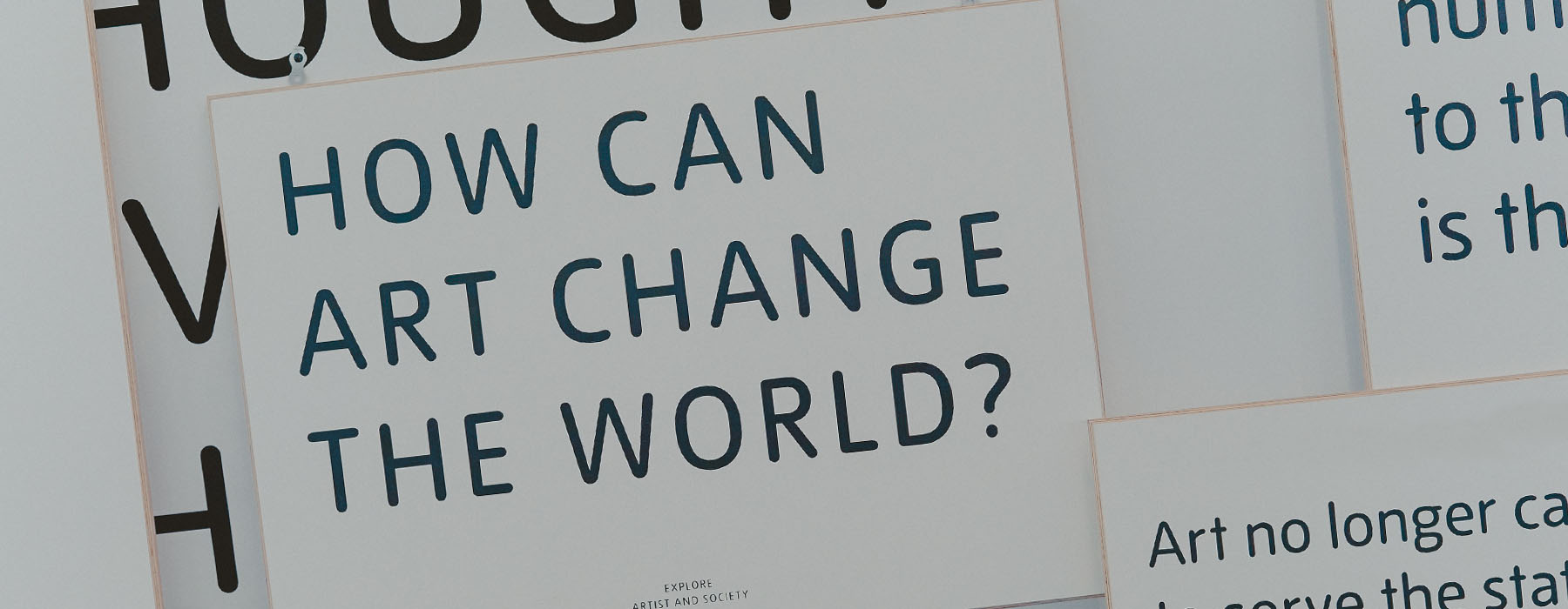 Question on paper, ‘How can Art change the world?’