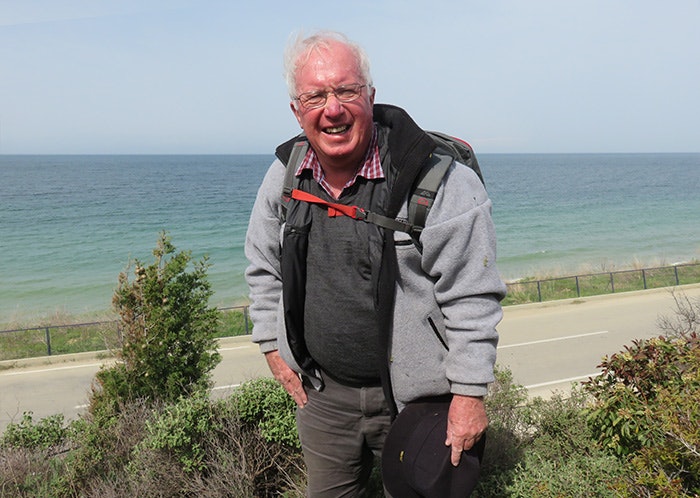 Dr Christopher Pugsley at Anzac Cove 2015