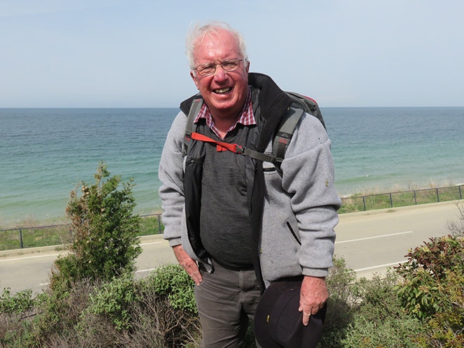 christopher-pugsley-at-anzac-cove-2015.jpg Dr Christopher Pugsley at Anzac Cove 2015