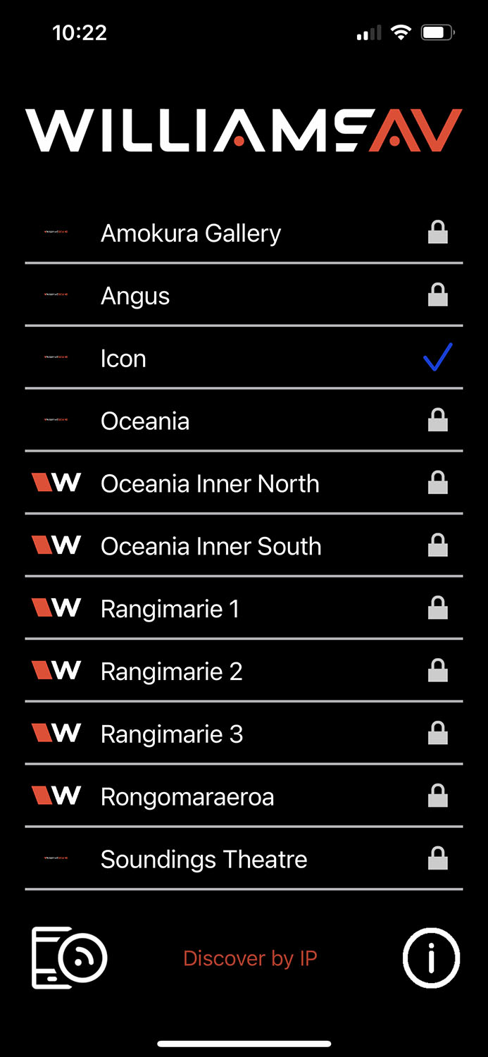 Screenshot of the WaveCAST app