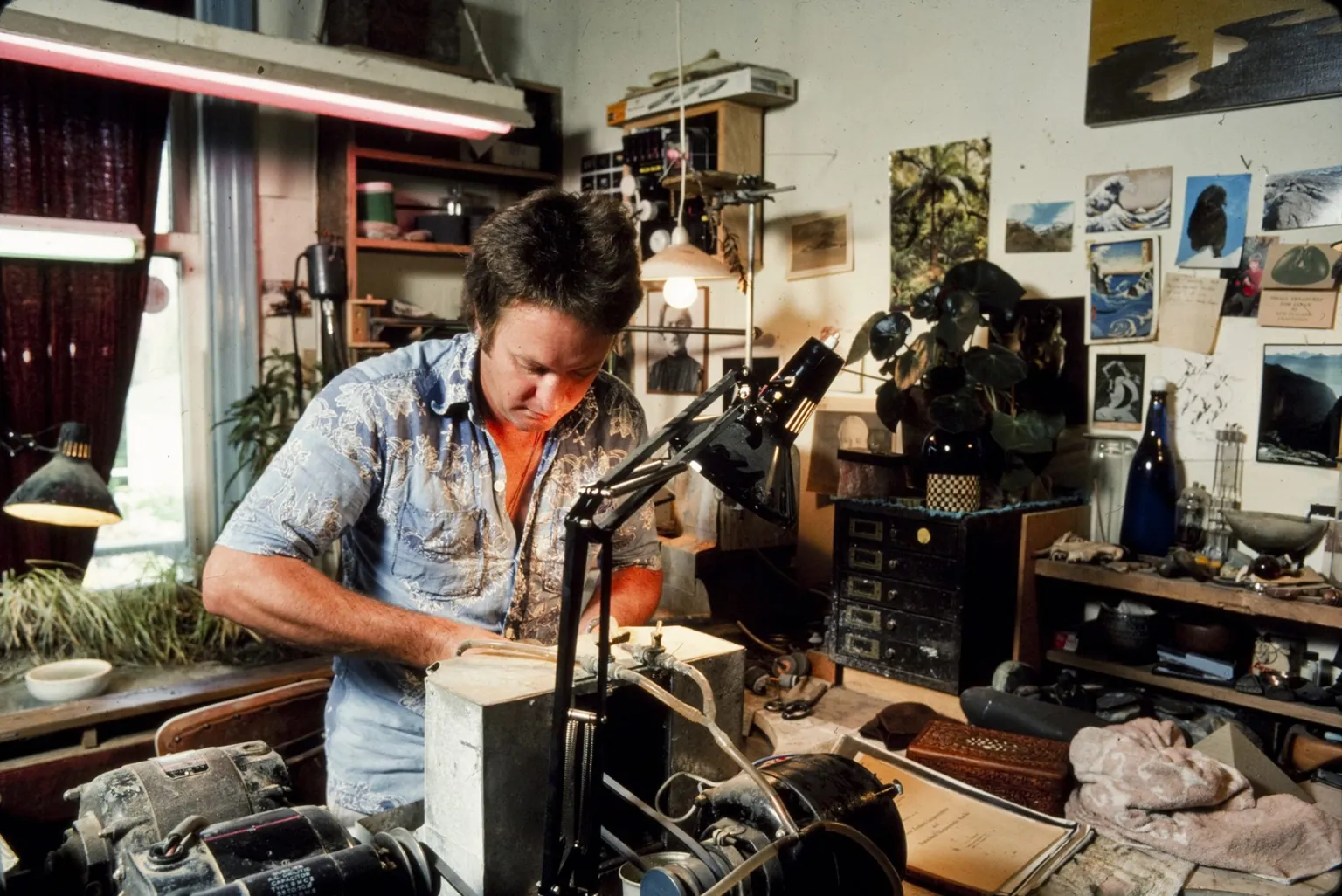 A man in an artist's studio