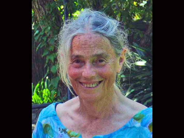 Janet Davidson Head and shoulders of a woman with grey hair smiling at the camera.