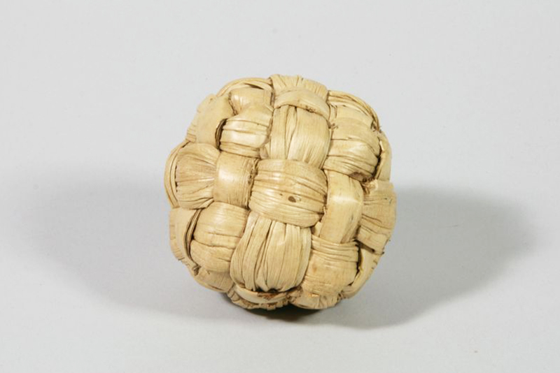 A ball that is woven from Pandanus leaves